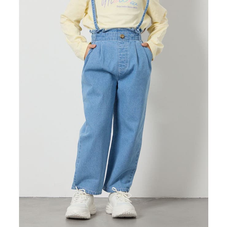 [120-130]サス付きタックテーパードデニムパンツ | a.v.v【KIDS】 | 詳細画像3 