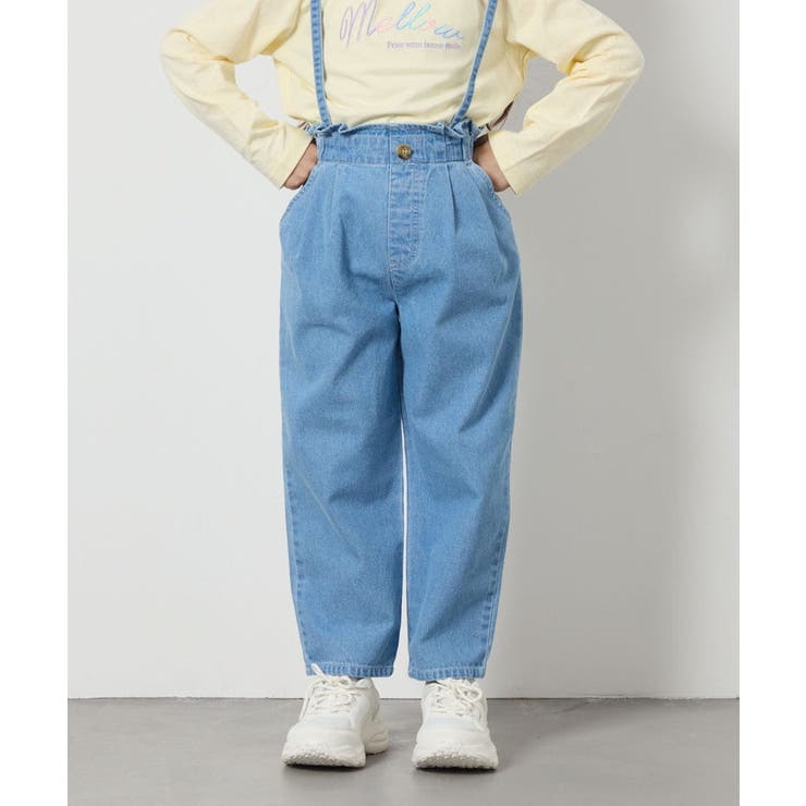 ライトブルー | [120-130]サス付きタックテーパードデニムパンツ | a.v.v【KIDS】