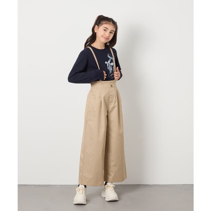 [140-150]【接触冷感】サス付きワイドパンツ | a.v.v【KIDS】 | 詳細画像39 