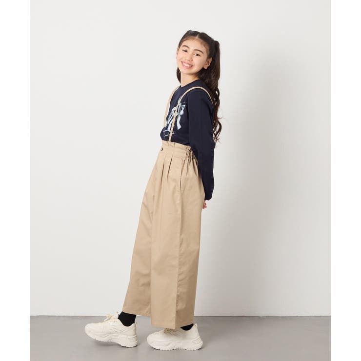 [160]【接触冷感】サス付きワイドパンツ | a.v.v【KIDS】 | 詳細画像14 