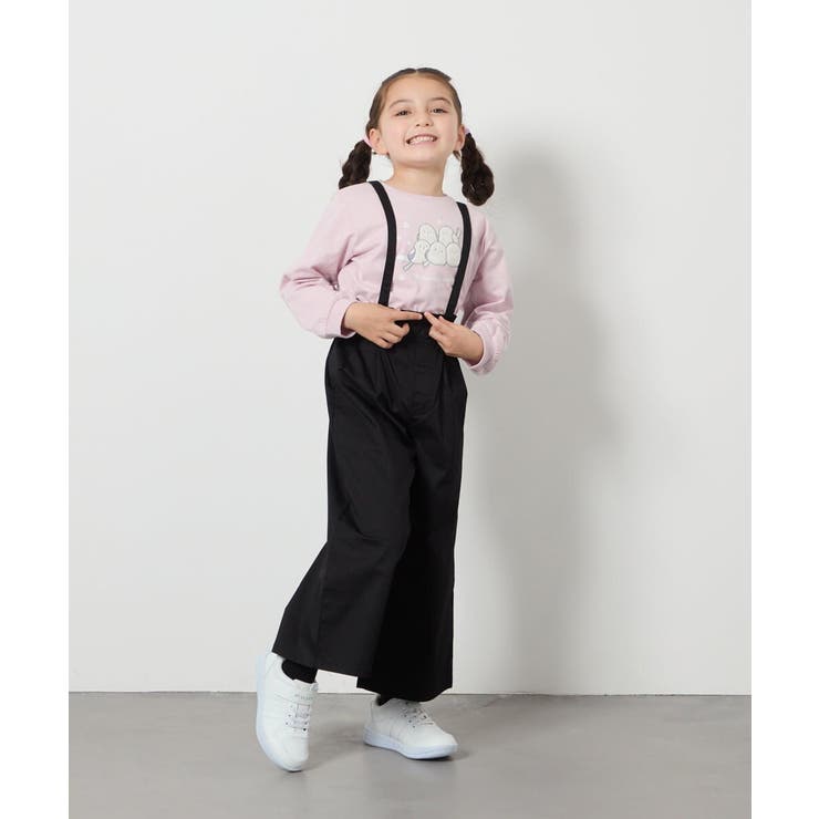 [160]【接触冷感】サス付きワイドパンツ | a.v.v【KIDS】 | 詳細画像25 