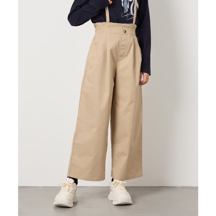 [160]【接触冷感】サス付きワイドパンツ | a.v.v【KIDS】 | 詳細画像3 