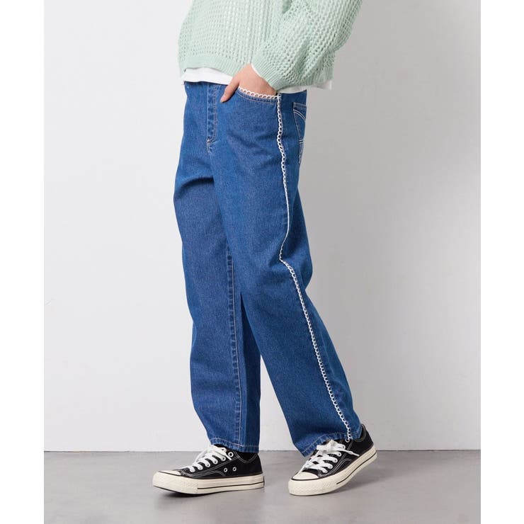 [120-160]【選べるデザイン】デザインワイドストレートデニム | a.v.v【KIDS】 | 詳細画像17 