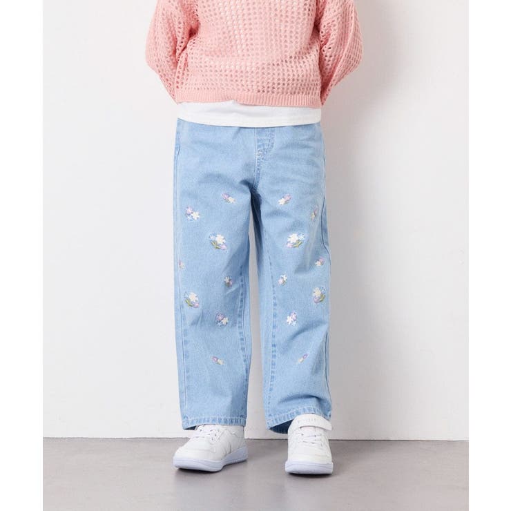 [120-160]【選べるデザイン】デザインワイドストレートデニム | a.v.v【KIDS】 | 詳細画像2 