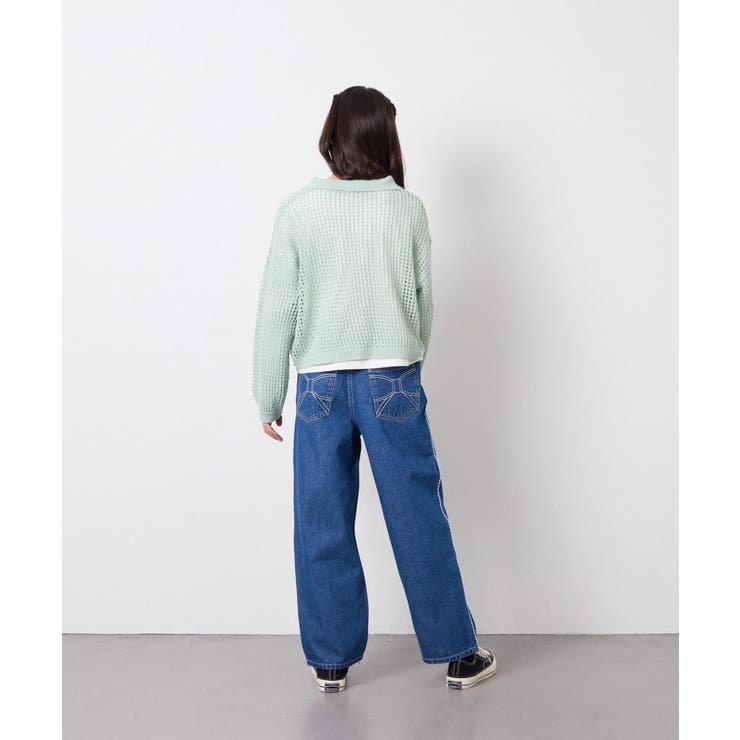 [120-160]【選べるデザイン】デザインワイドストレートデニム | a.v.v【KIDS】 | 詳細画像22 