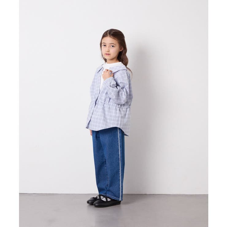 [120-160]【選べるデザイン】デザインワイドストレートデニム | a.v.v【KIDS】 | 詳細画像25 