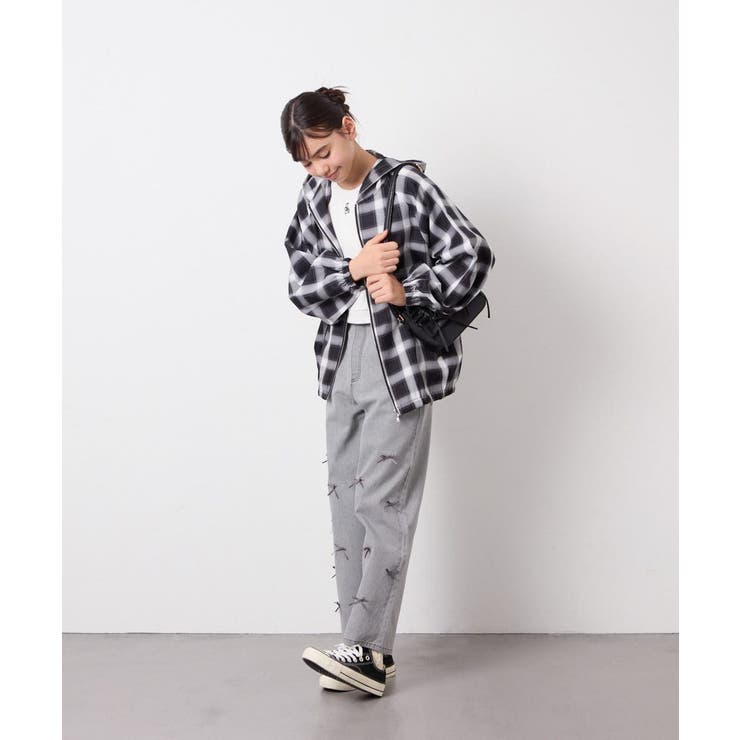 [120-160]【選べるデザイン】デザインワイドストレートデニム | a.v.v【KIDS】 | 詳細画像49 