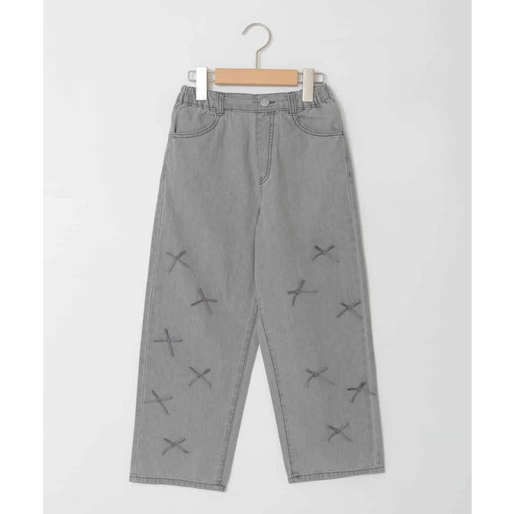 [120-160]【選べるデザイン】デザインワイドストレートデニム | a.v.v【KIDS】 | 詳細画像50 