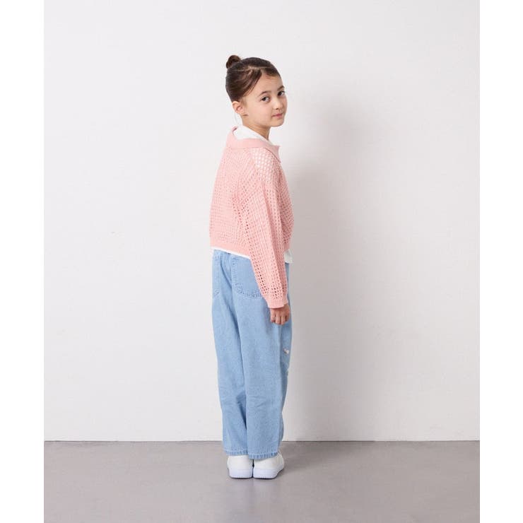 [120-160]【選べるデザイン】デザインワイドストレートデニム | a.v.v【KIDS】 | 詳細画像9 