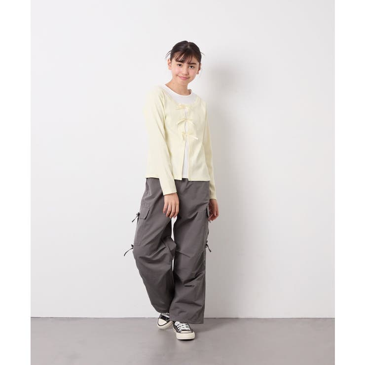 [120-160]サイドリボンカーゴパンツ | a.v.v【KIDS】 | 詳細画像30 