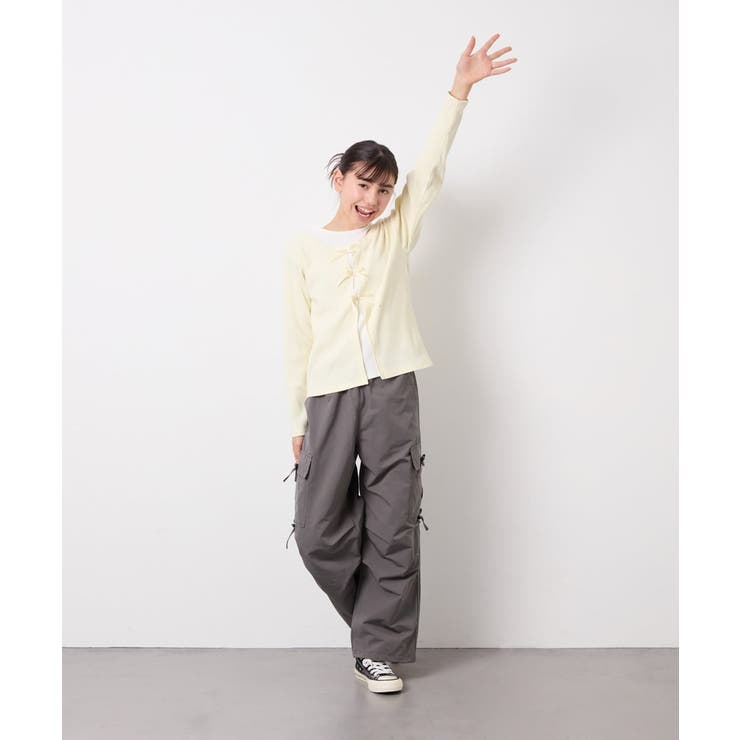 [120-160]サイドリボンカーゴパンツ | a.v.v【KIDS】 | 詳細画像32 