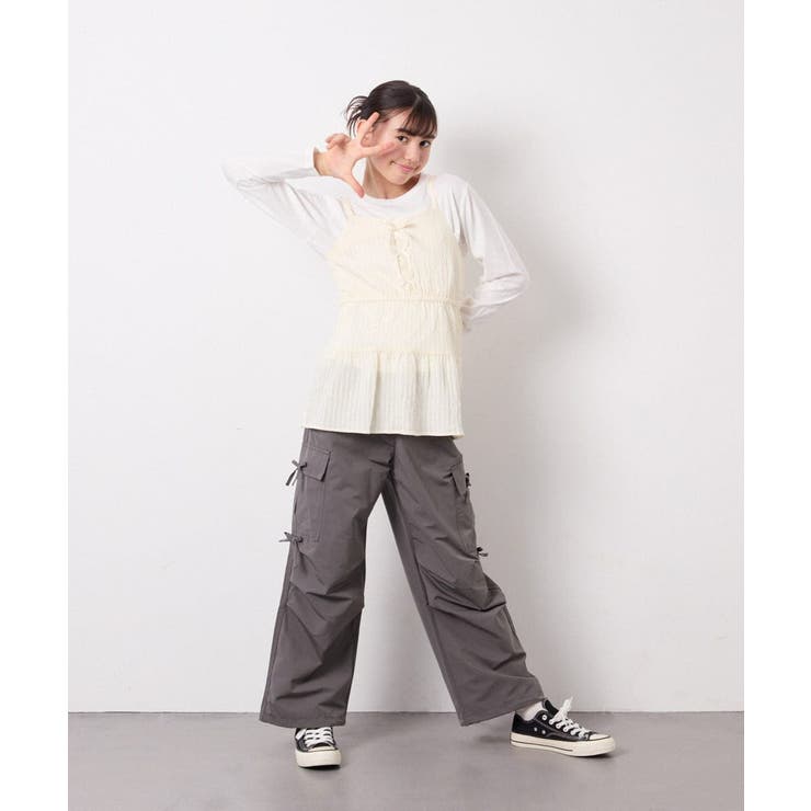 [120-160]サイドリボンカーゴパンツ | a.v.v【KIDS】 | 詳細画像33 