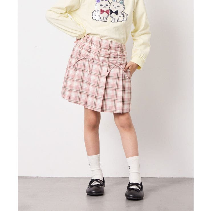 [120-160]ギャザープリーツスカパン | a.v.v【KIDS】 | 詳細画像1 