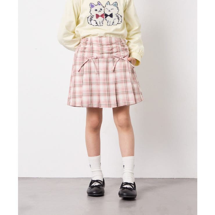 [120-160]ギャザープリーツスカパン | a.v.v【KIDS】 | 詳細画像2 