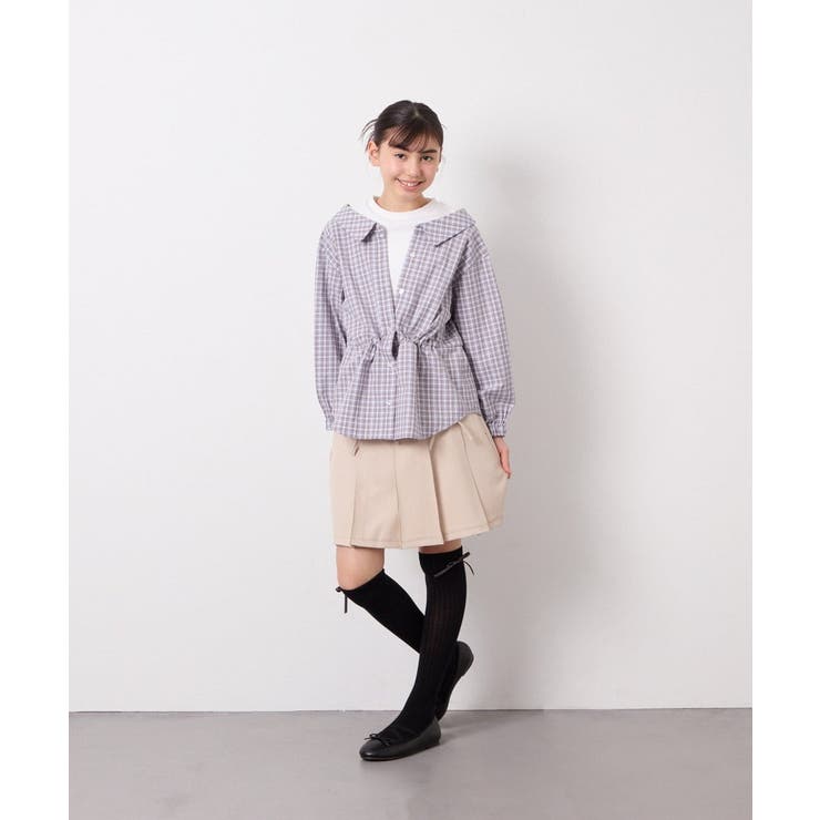 [120-160]ギャザープリーツスカパン | a.v.v【KIDS】 | 詳細画像36 