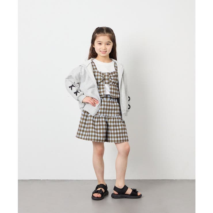 [120-160][ママとお揃いコーデが叶う]ギャザーキュロット | a.v.v【KIDS】 | 詳細画像10 