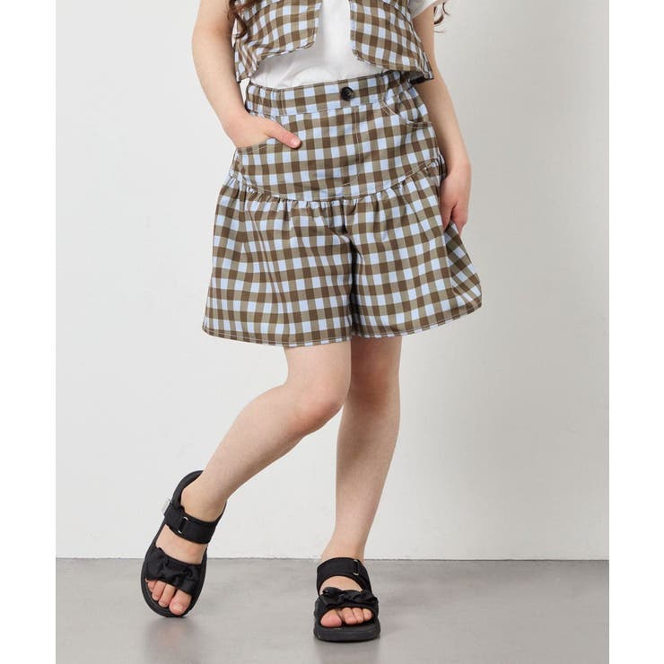 [120-160][ママとお揃いコーデが叶う]ギャザーキュロット | a.v.v【KIDS】 | 詳細画像3 