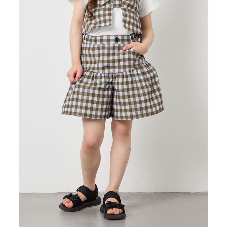 [120-160][ママとお揃いコーデが叶う]ギャザーキュロット | a.v.v【KIDS】 | 詳細画像4 