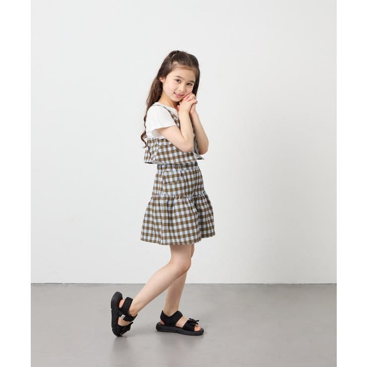 [120-160][ママとお揃いコーデが叶う]ギャザーキュロット | a.v.v【KIDS】 | 詳細画像8 