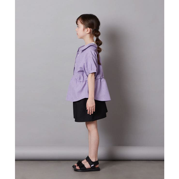 100-130]【セットアップ対応】麻調タックキュロットパンツ[品番