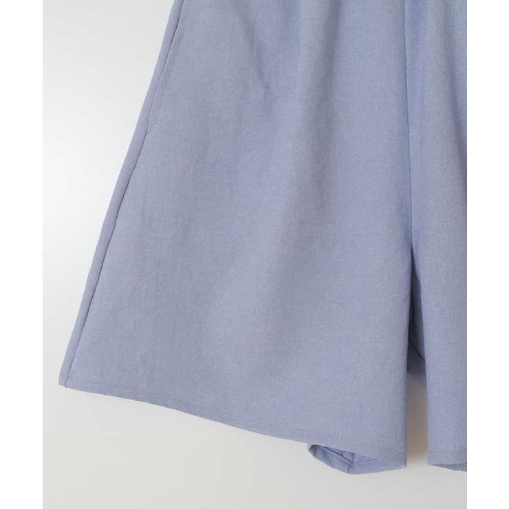 [100-130]【セットアップ対応】麻調タックキュロットパンツ | a.v.v【KIDS】 | 詳細画像6 