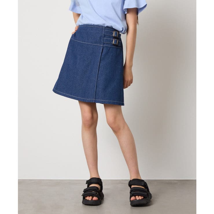 [110-130]【接触冷感/ジメジメ対策】サイドベルトキュロット | a.v.v【KIDS】 | 詳細画像1 