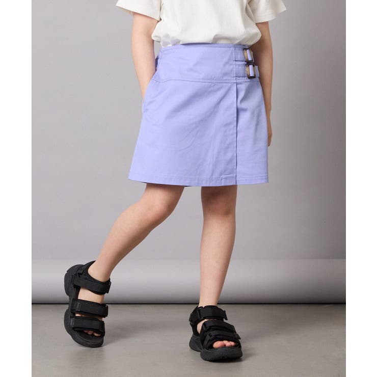 ラベンダー | [110-130]【接触冷感/ジメジメ対策】サイドベルトキュロット | a.v.v【KIDS】
