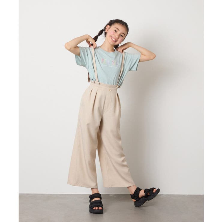 [120-130]サス付きワイドパンツ | a.v.v【KIDS】 | 詳細画像21 