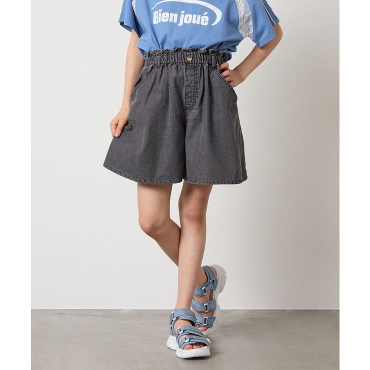 【接触冷感/ジメジメ対策】[100-130]デニムタックキュロット | a.v.v【KIDS】 | 詳細画像17 