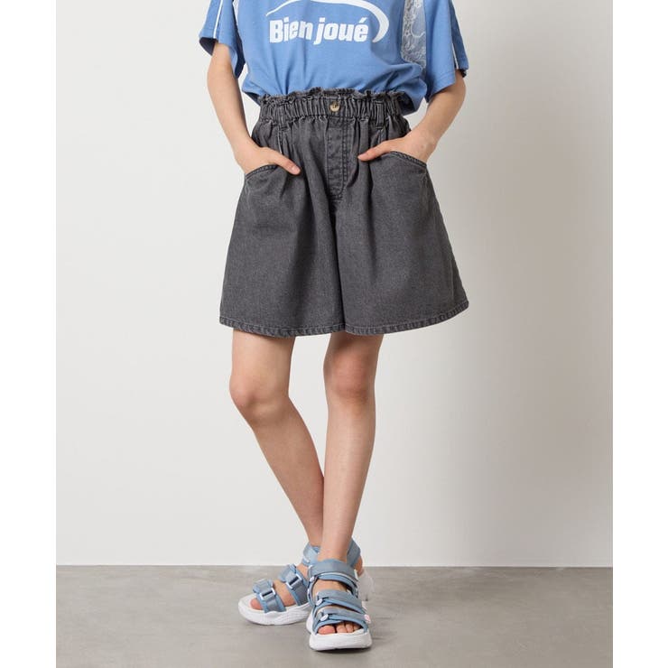 【接触冷感/ジメジメ対策】[100-130]デニムタックキュロット | a.v.v【KIDS】 | 詳細画像19 