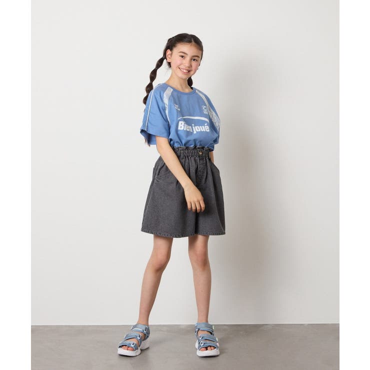 【接触冷感/ジメジメ対策】[100-130]デニムタックキュロット | a.v.v【KIDS】 | 詳細画像24 