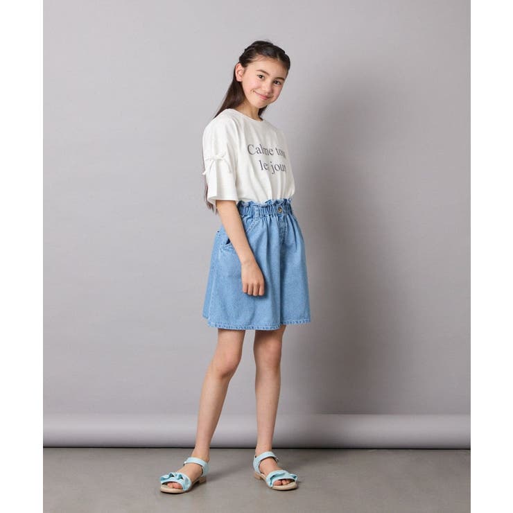 【接触冷感/ジメジメ対策】[100-130]デニムタックキュロット | a.v.v【KIDS】 | 詳細画像29 