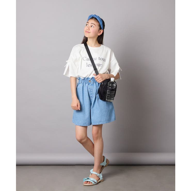 【接触冷感/ジメジメ対策】[100-130]デニムタックキュロット | a.v.v【KIDS】 | 詳細画像35 