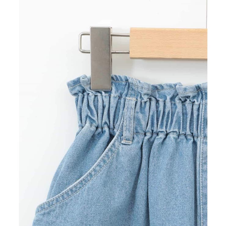 【接触冷感/ジメジメ対策】[100-130]デニムタックキュロット | a.v.v【KIDS】 | 詳細画像4 