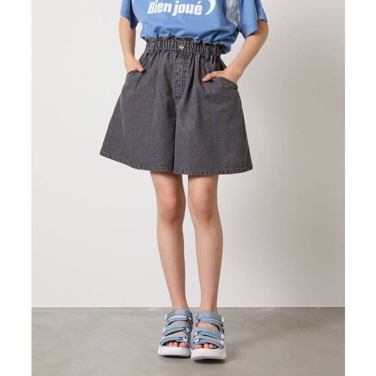 [160]【接触冷感】デニムタックキュロット | a.v.v【KIDS】 | 詳細画像14 