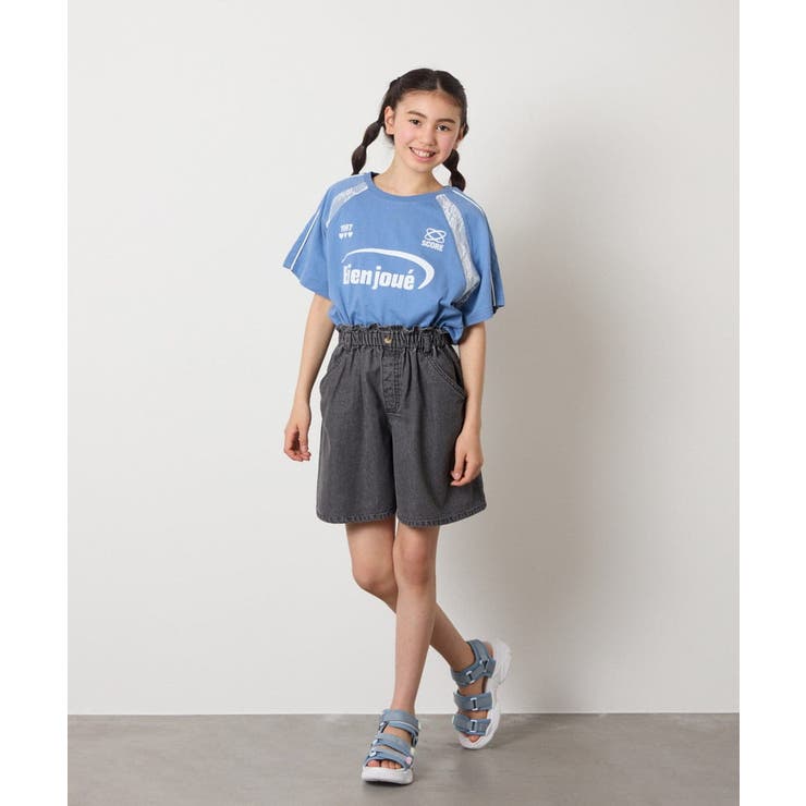 [160]【接触冷感】デニムタックキュロット | a.v.v【KIDS】 | 詳細画像16 