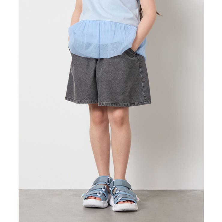 [160]【接触冷感】デニムタックキュロット | a.v.v【KIDS】 | 詳細画像20 