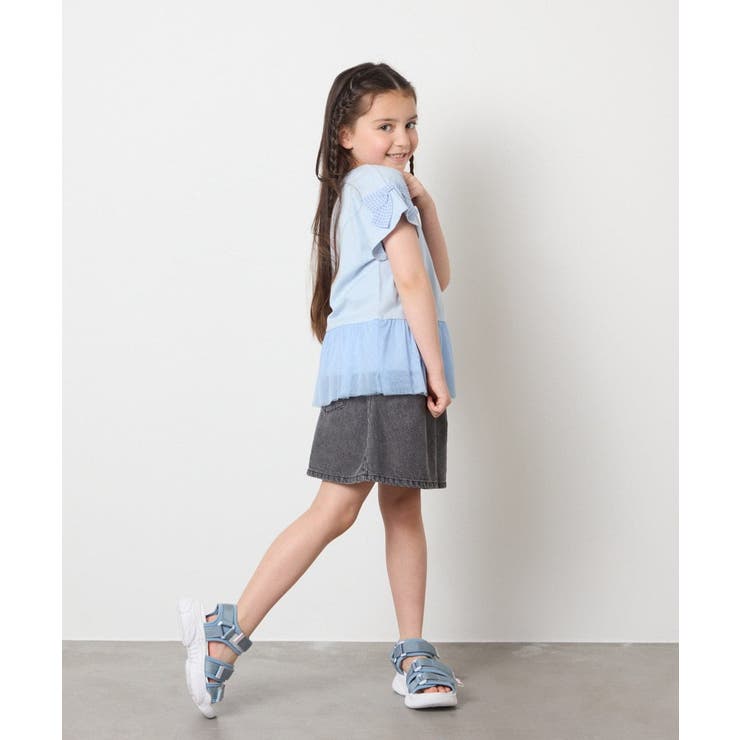 [160]【接触冷感】デニムタックキュロット | a.v.v【KIDS】 | 詳細画像25 