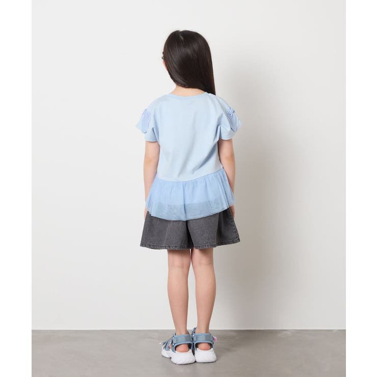 [160]【接触冷感】デニムタックキュロット | a.v.v【KIDS】 | 詳細画像28 