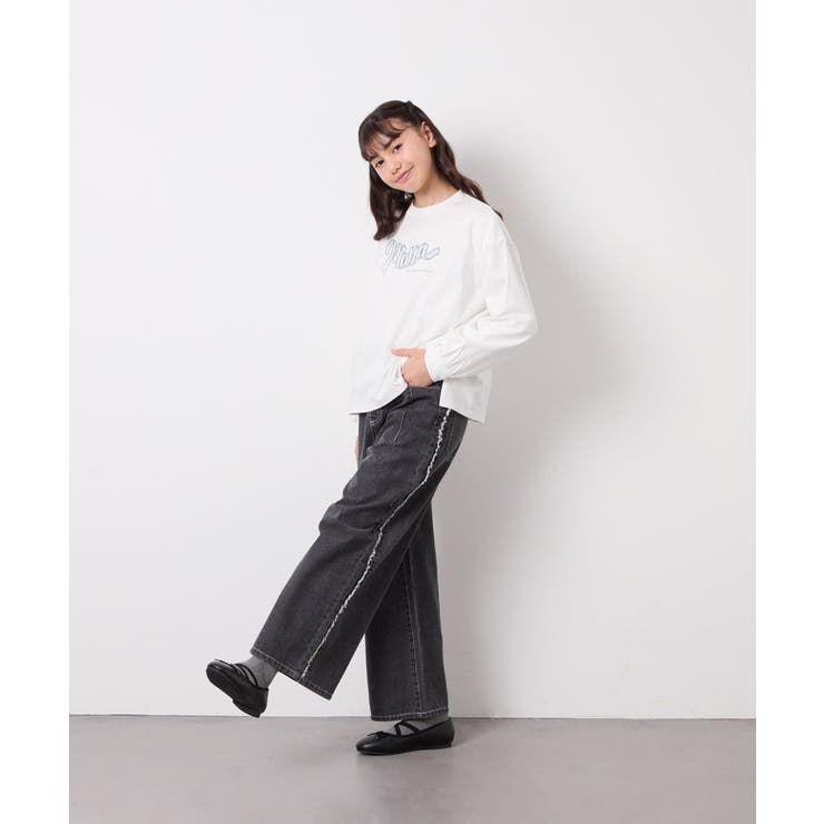 [120-160]フリンジケミカルワイドデニム | a.v.v【KIDS】 | 詳細画像16 