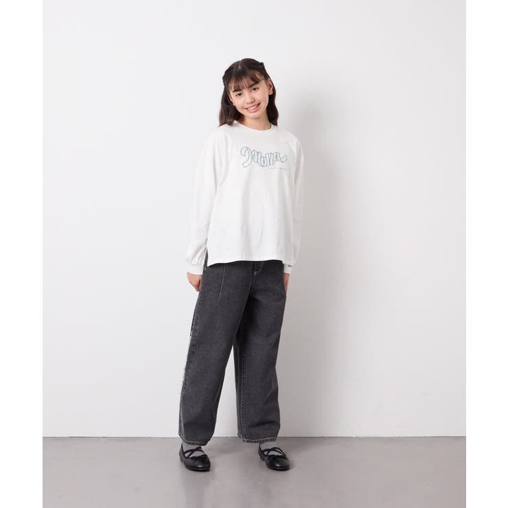 [120-160]フリンジケミカルワイドデニム | a.v.v【KIDS】 | 詳細画像18 