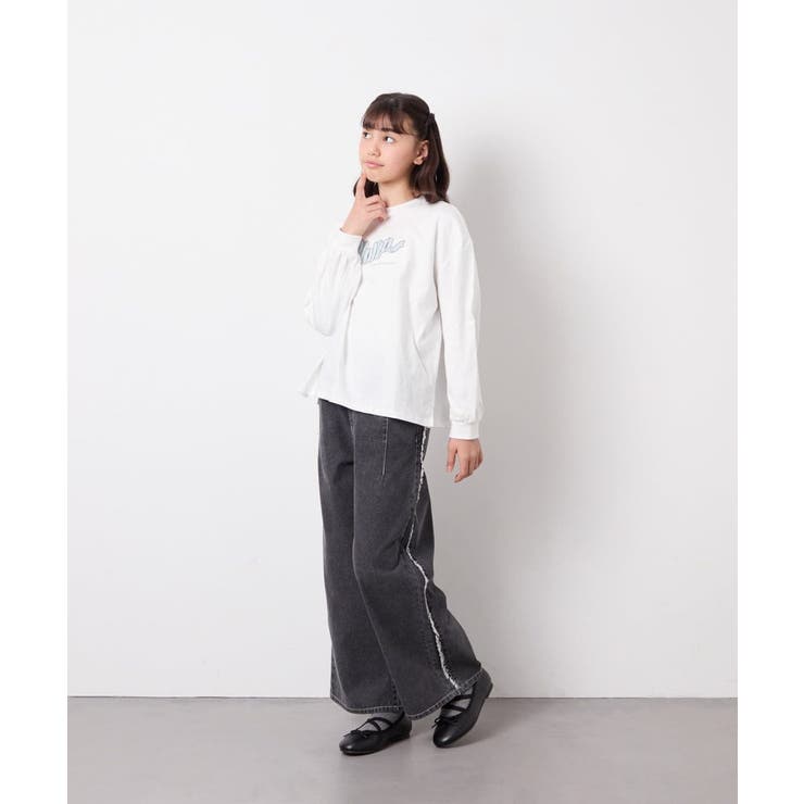 [120-160]フリンジケミカルワイドデニム | a.v.v【KIDS】 | 詳細画像20 