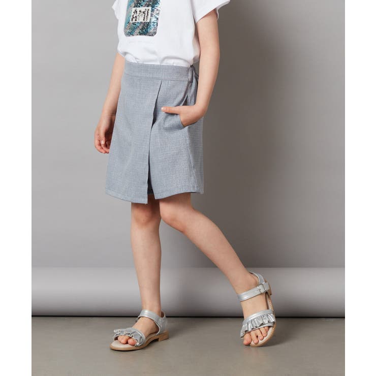 ライトブルー | [100-130]【セットアップ対応】ラップデザインショートパンツ | a.v.v【KIDS】