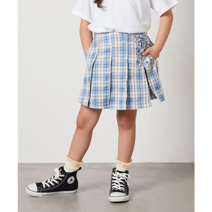 [100-130]レースアッププリーツスカパン | a.v.v【KIDS】 | 詳細画像5 