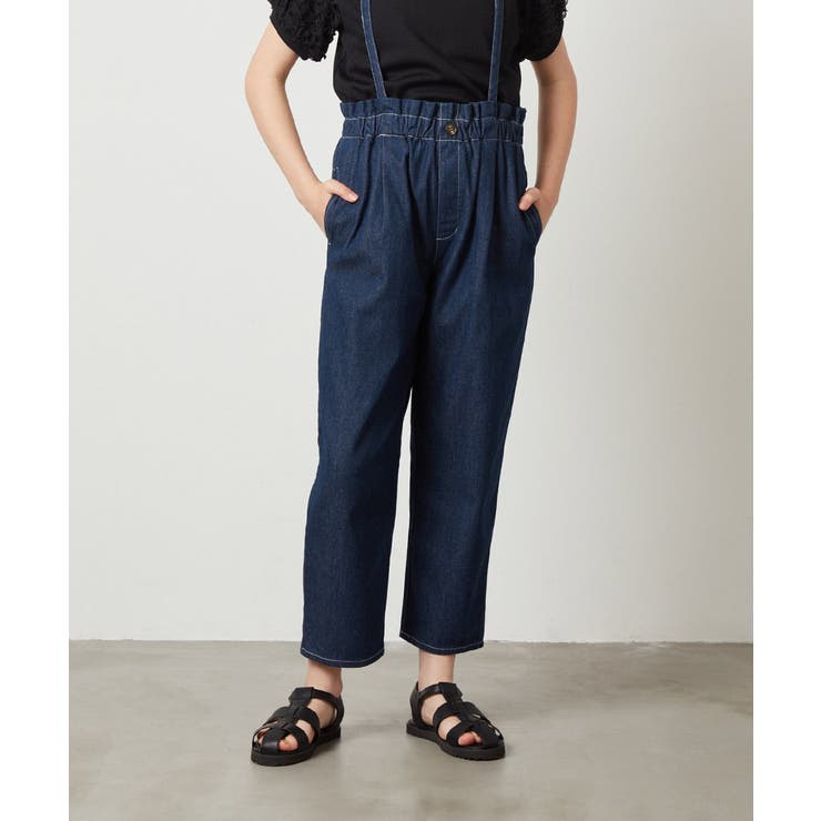 [140-150]サスペンダー付きテーパードパンツ | a.v.v【KIDS】 | 詳細画像4 