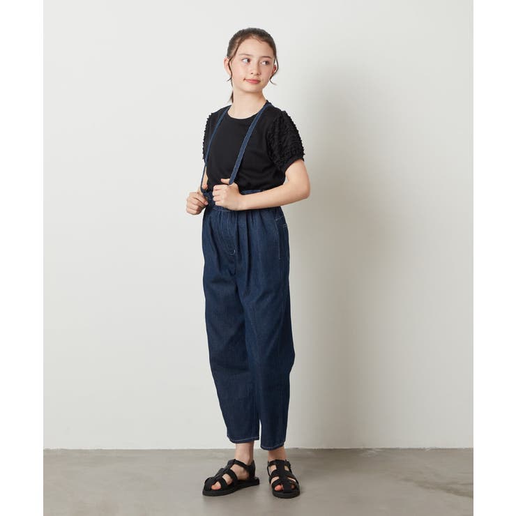 [140-150]サスペンダー付きテーパードパンツ | a.v.v【KIDS】 | 詳細画像7 