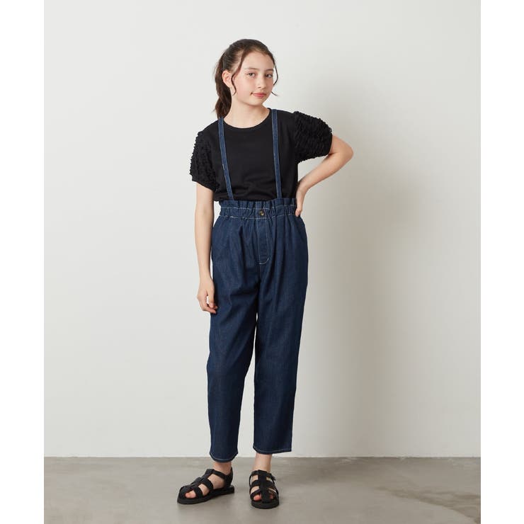 [140-150]サスペンダー付きテーパードパンツ | a.v.v【KIDS】 | 詳細画像8 