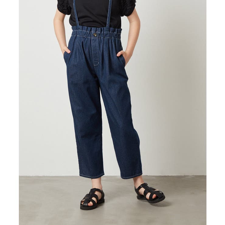 sheller シェリエ テイパードパール付き サスペンダー sheller