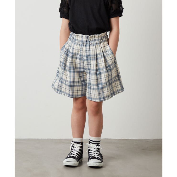 ☆売り切れました☆㉒Ladies＊shuca・白黒細かいチェック柄キュロット＊