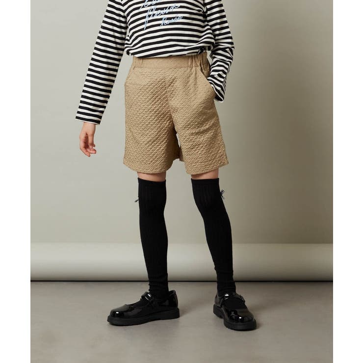 ベージュ | [140-150]【セットアップ対応】フクレショートパンツ | a.v.v【KIDS】